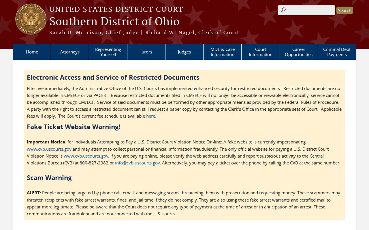 Pike County criminal docket federal court access distinction