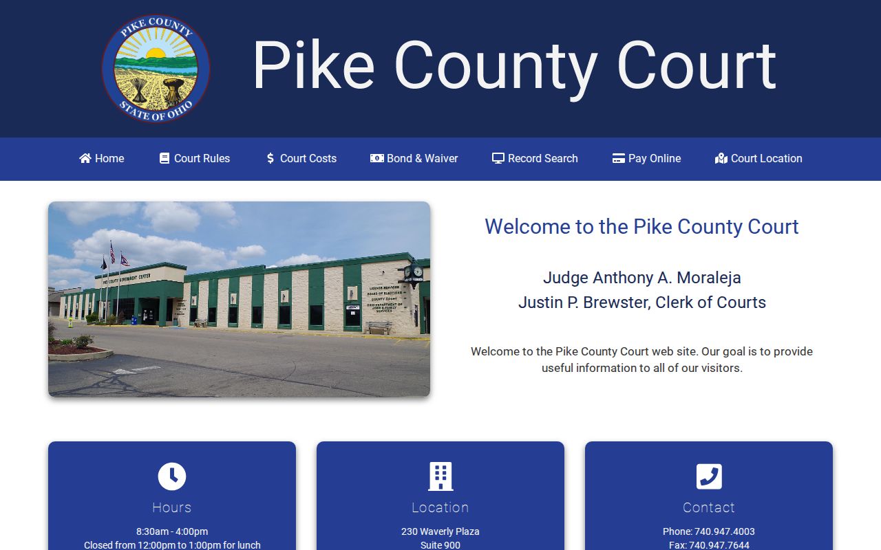 Pike County court docket County Court Record Search access