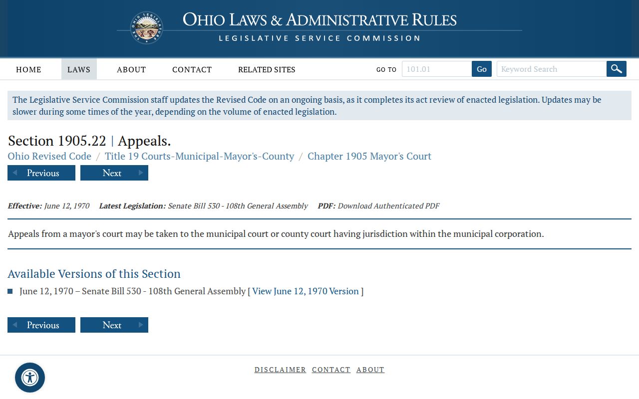 Pike County traffic tickets mayor's court appeal law source page