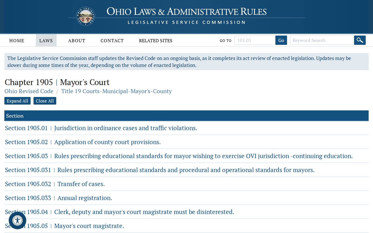 Pike County traffic tickets and Ohio mayor's court law source page