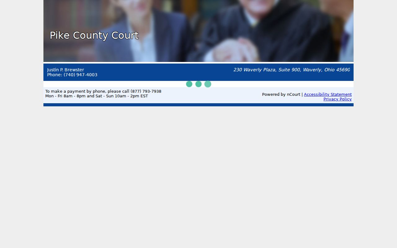 Pike County traffic tickets nCourt payment entry page